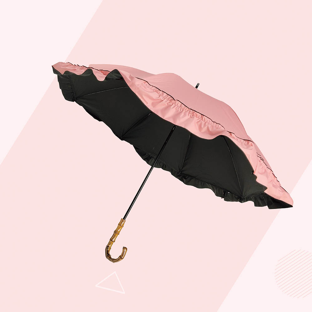 竹節柄花邊晴雨傘